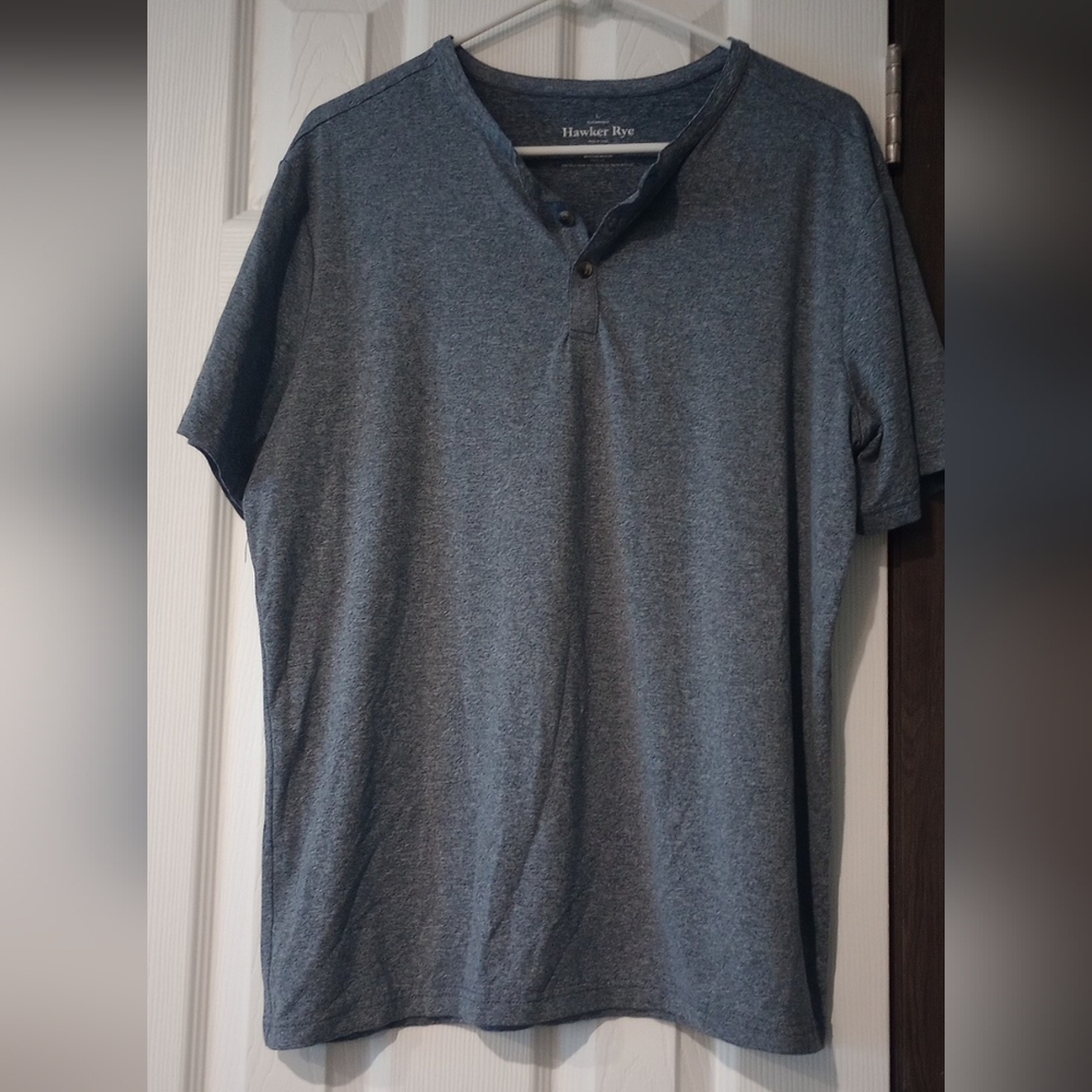 Hawker Rye Grey performance Henley shirt